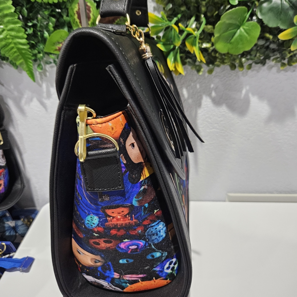 Charming Black and Multicolor Backpack - Picture 2 of 3